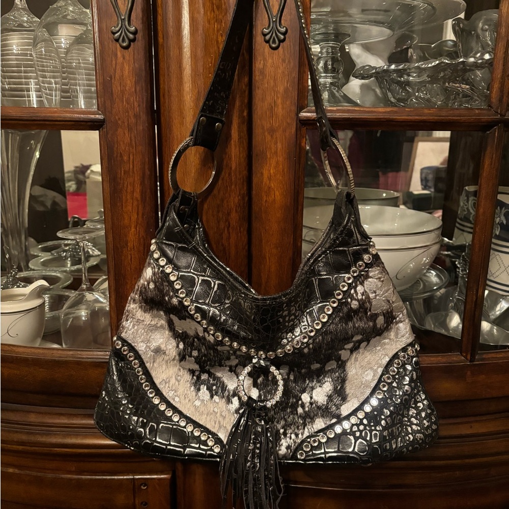 Elegant Black and Silver Western Cowboy Women's Raviani Bag